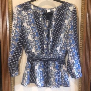 H&M • print prairie shirt